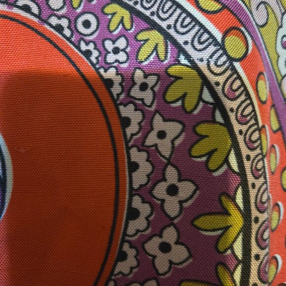 Entro 60s Inspired Groovy Floral Paisley Red Button-Up Short-Sleeve Shirt Sz L - Picture 9 of 12